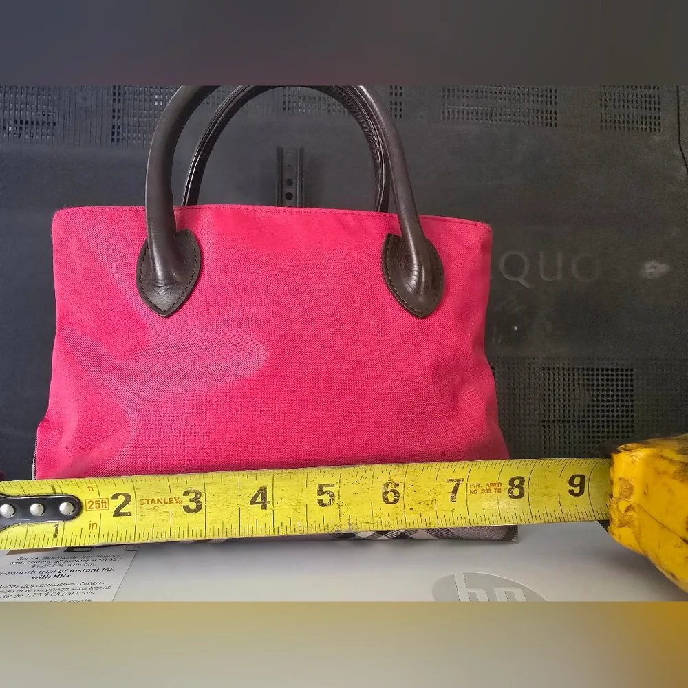 Burberrys Blue Label Hand Bag Nylon Pink Mini Tote - Japan Exclusive-Preowned - Picture 8 of 15